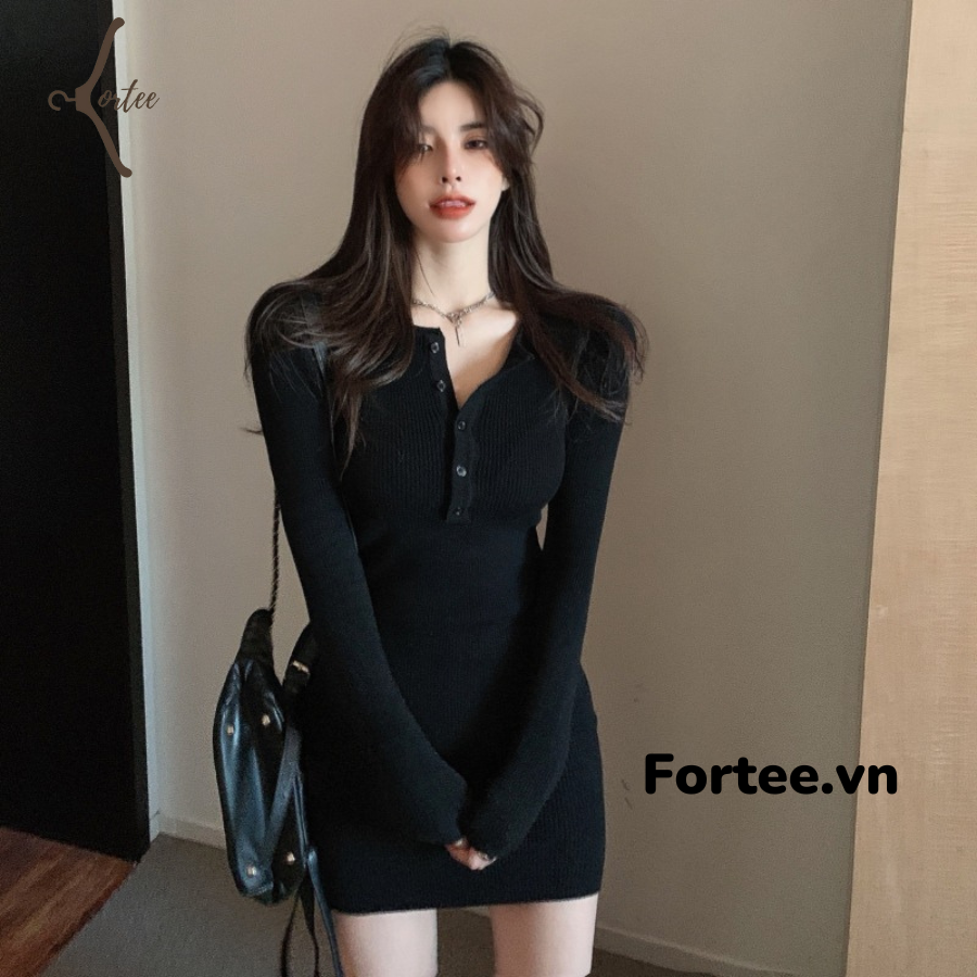 Váy đầm đen nâu cổ trắng điệu cúc ngực dáng xòe kiểu Pháp cho nữ | Shopee  Việt Nam